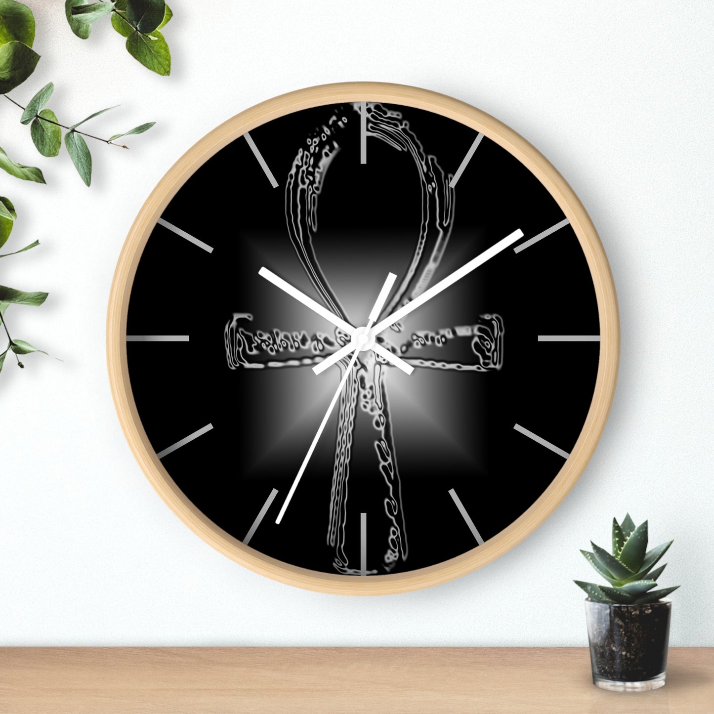 Glass Ankh Wall clock