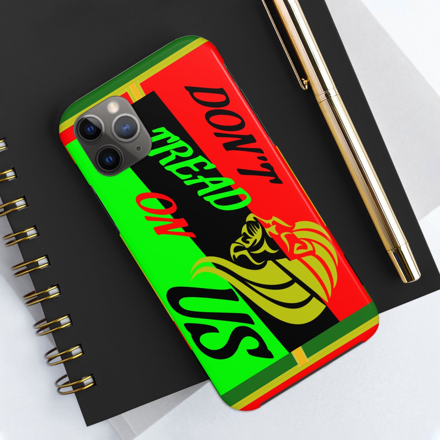 "Don't Tread On Us" African Diaspora Flag Tough Phone Cases, Case-Mate