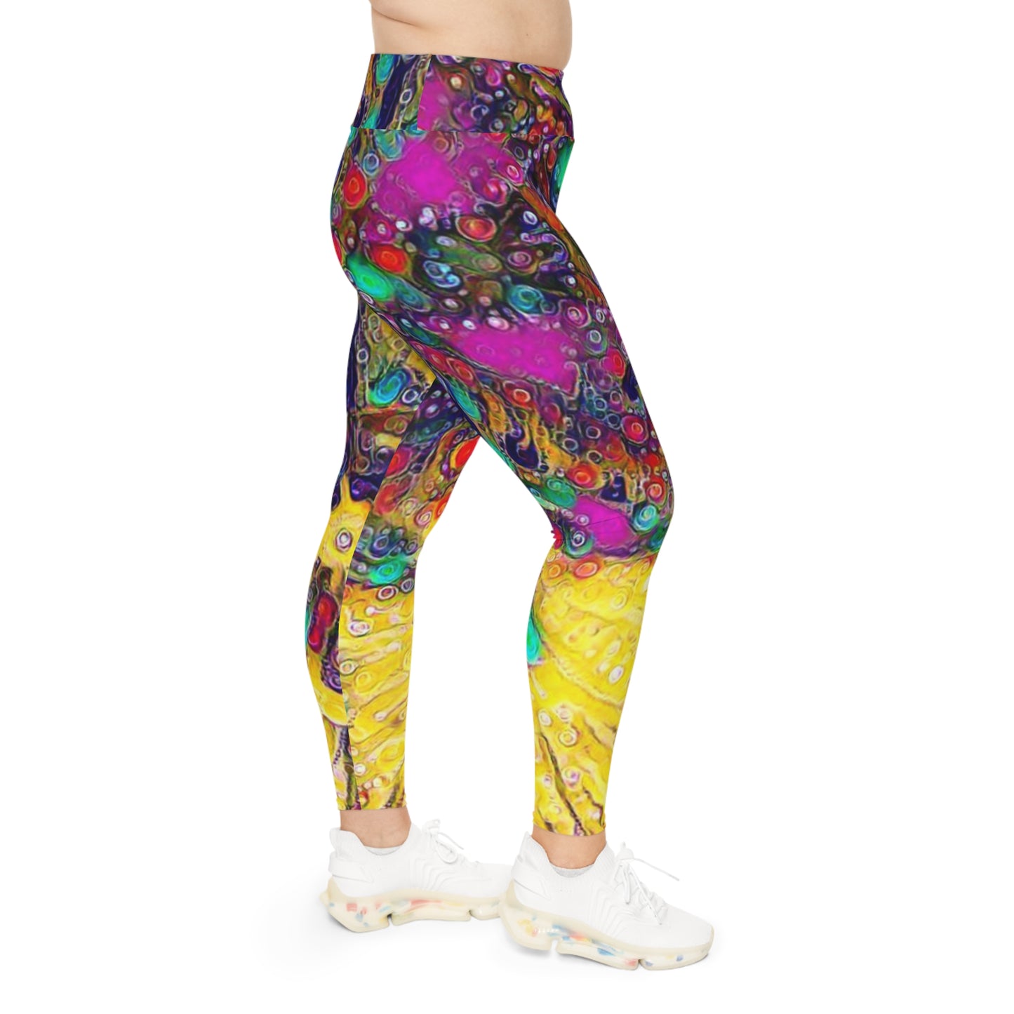 Yellow Sparks Plus Size Leggings