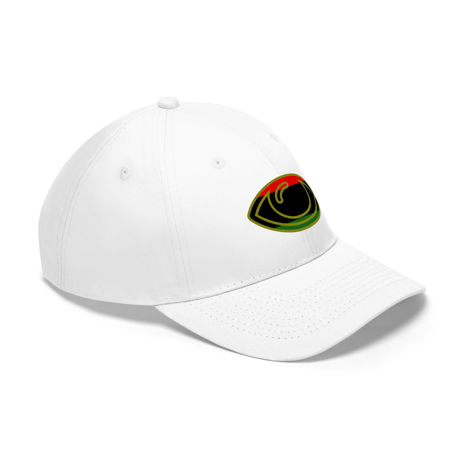 Pan African Flag Eye   (EMBROIDERED )  Unisex Twill Hat