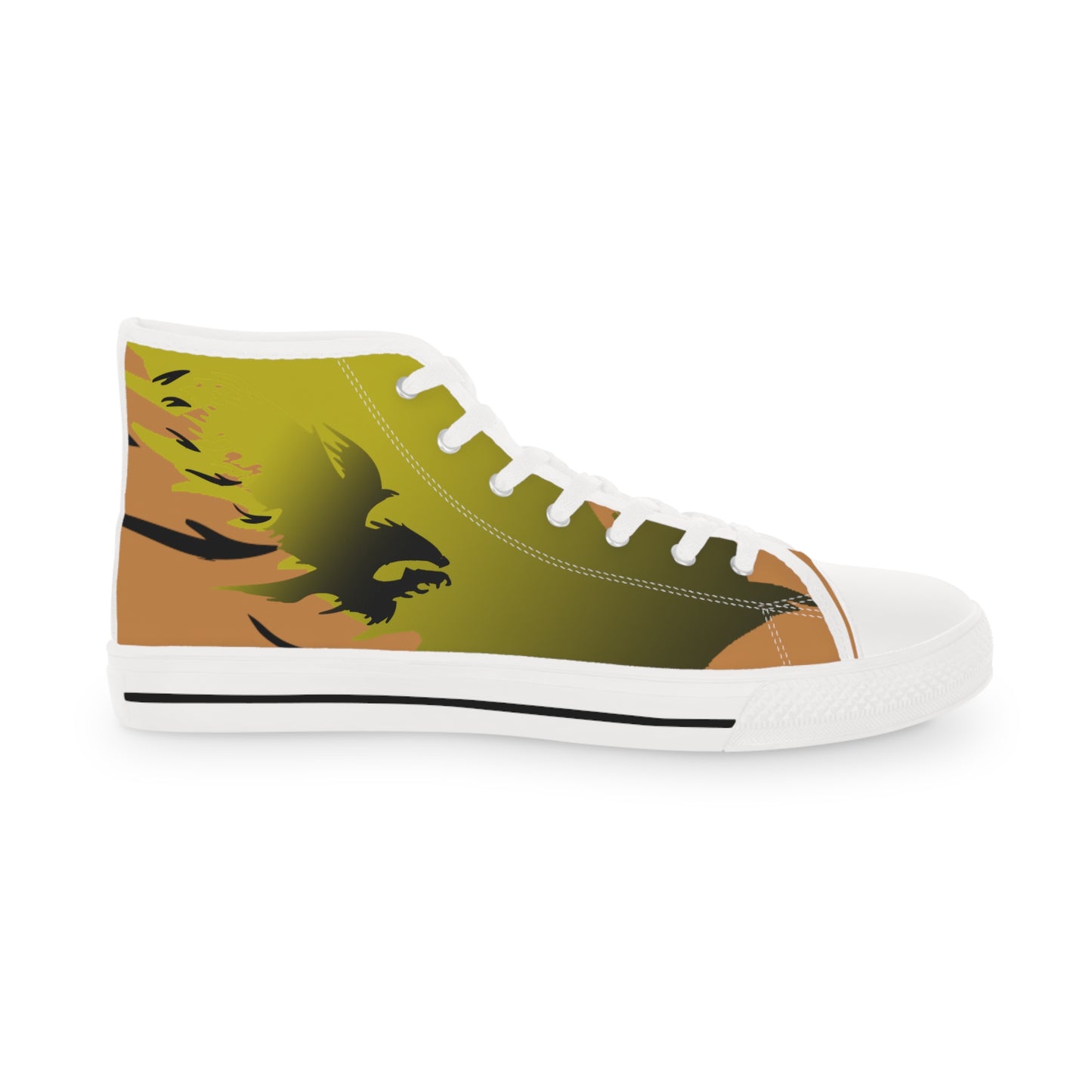 Golden Black Raptor   Men's High Top Sneakers