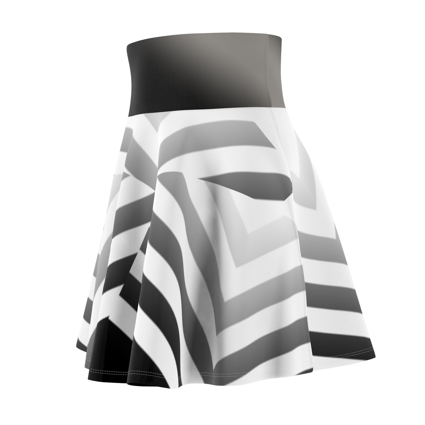 B & W Arrow Down Women's Skater Skirt