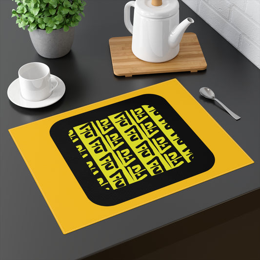 Black & Gold Q Place-mat