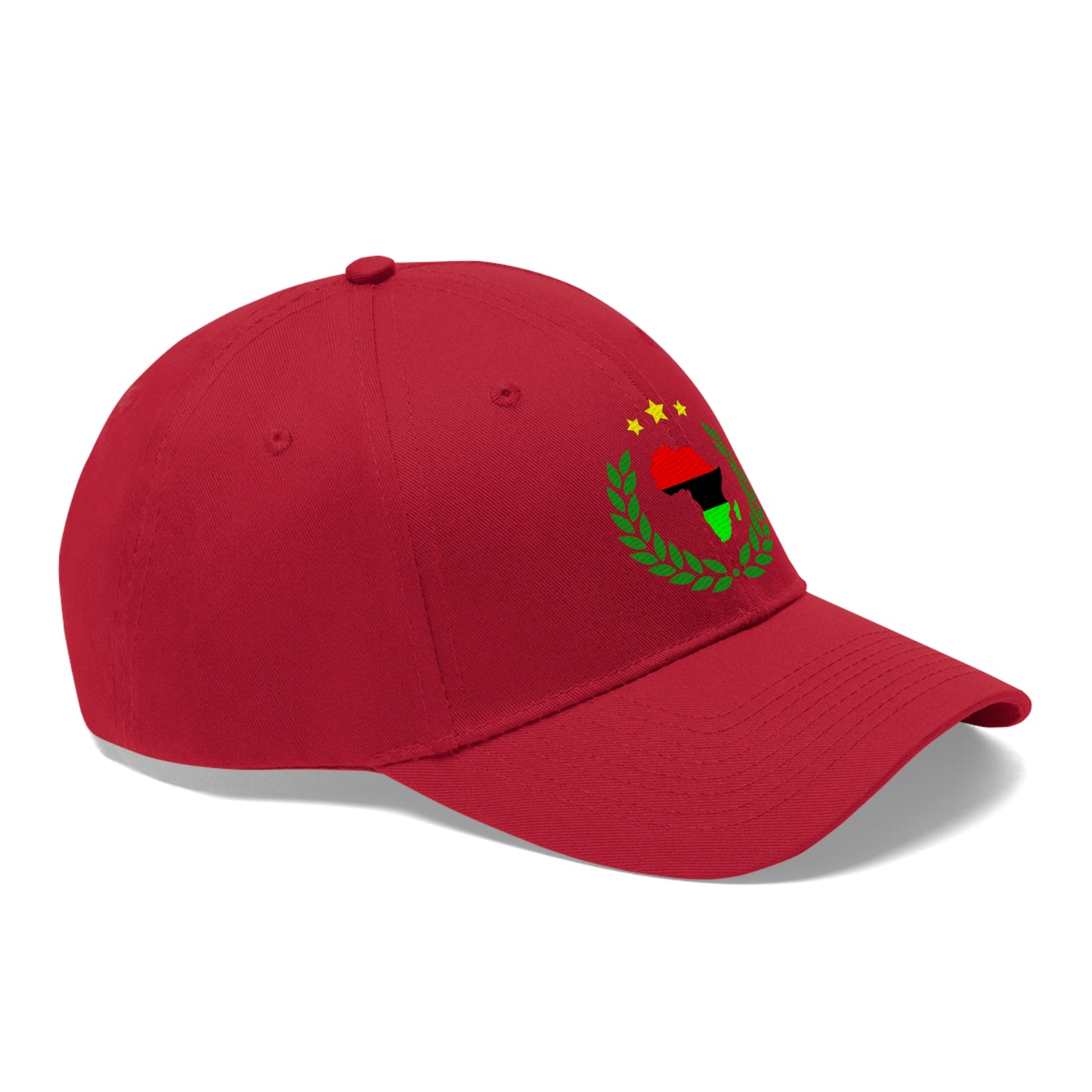 Africa in Wreath (EMBROIDERED ) Unisex Twill Hat