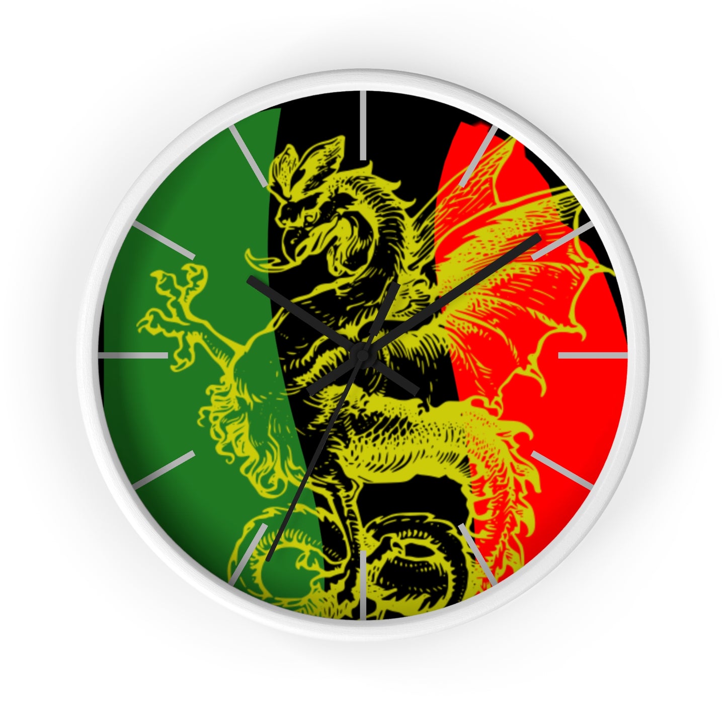 Pan African Flag Griffith Wall clock