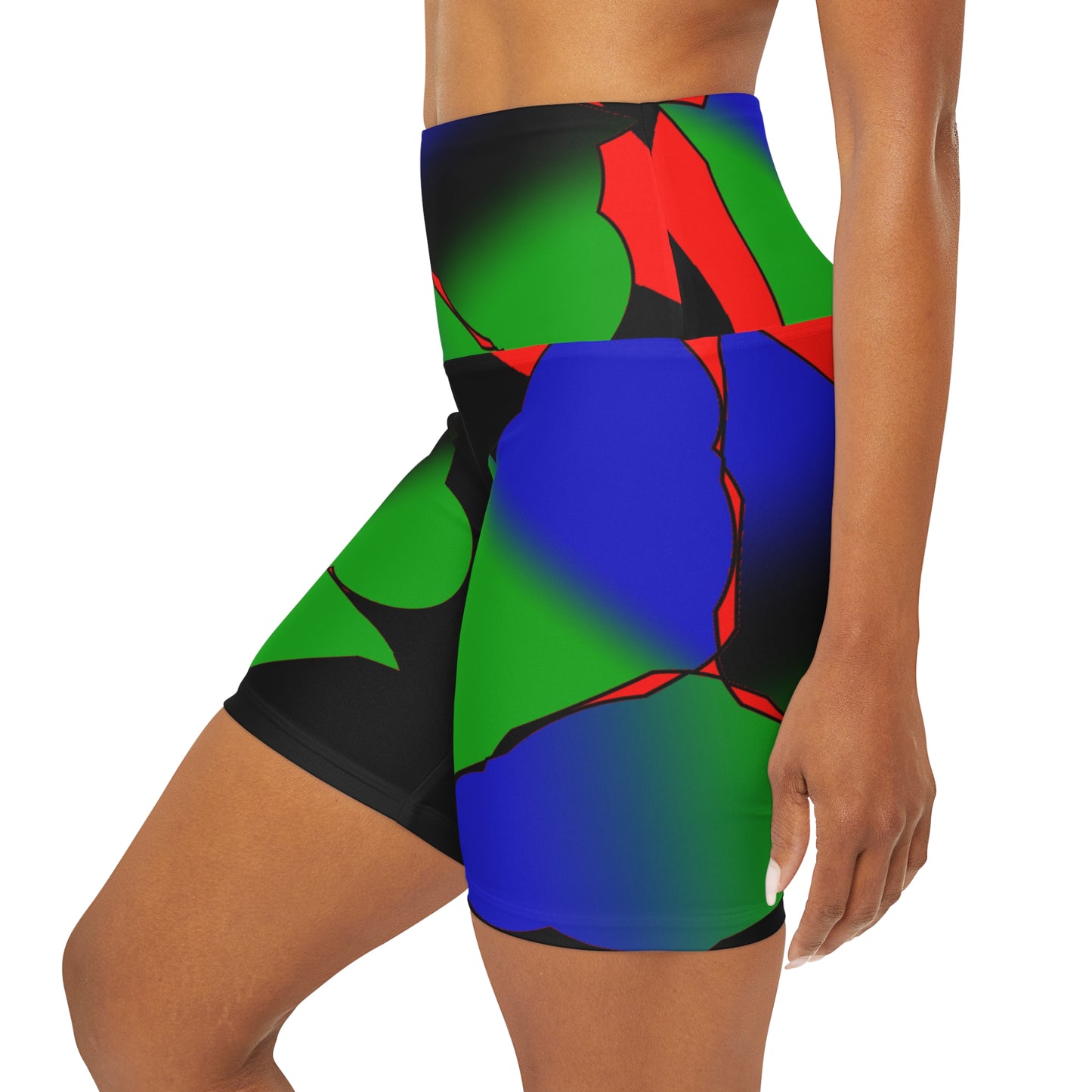 triskelion High Waisted Yoga Shorts (AOP)