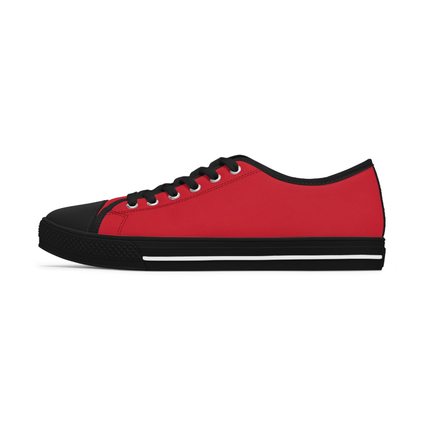 Queen Skull on Red    Women's Low Top Sneakers