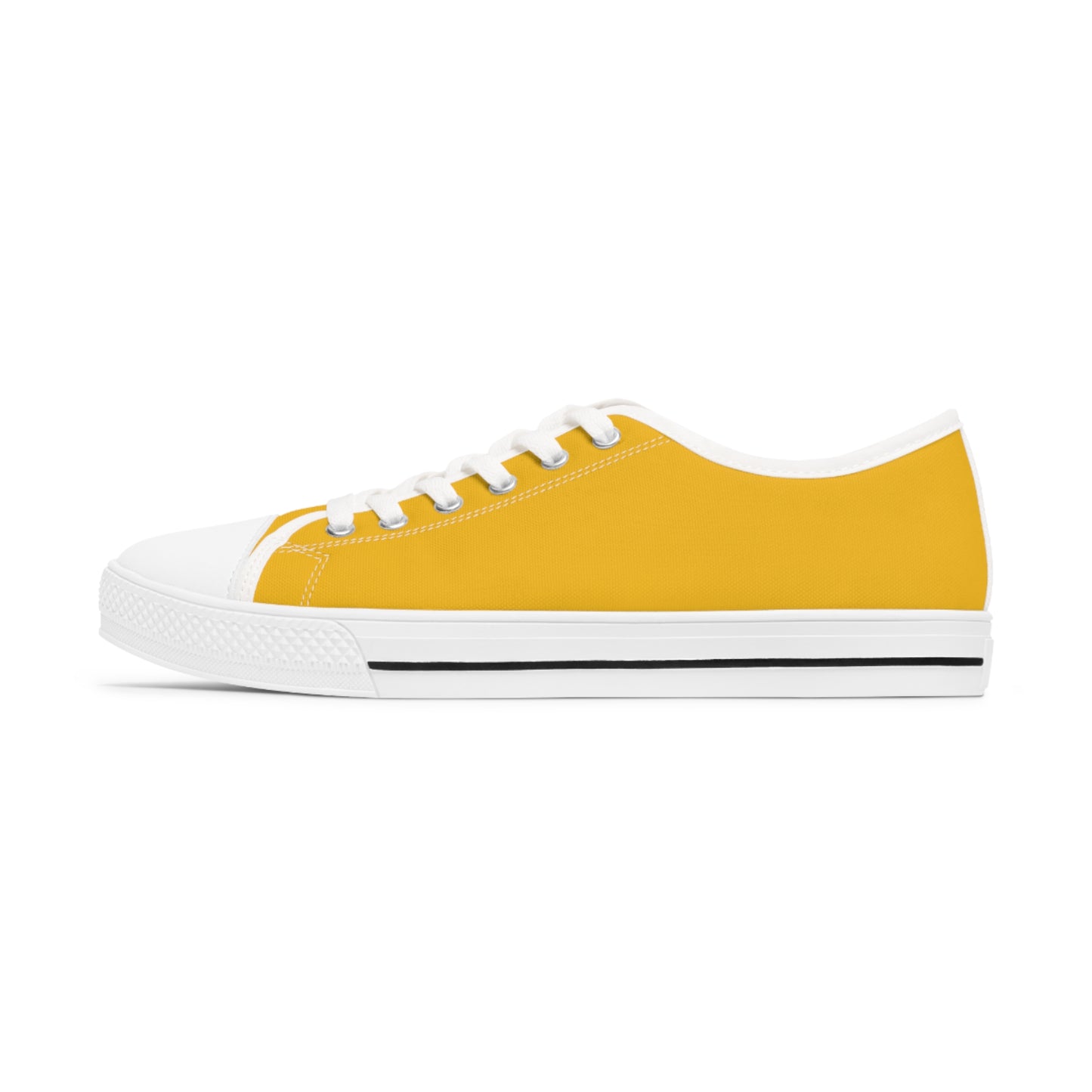 Queen Skull on Mustard    Women's Low Top Sneakers