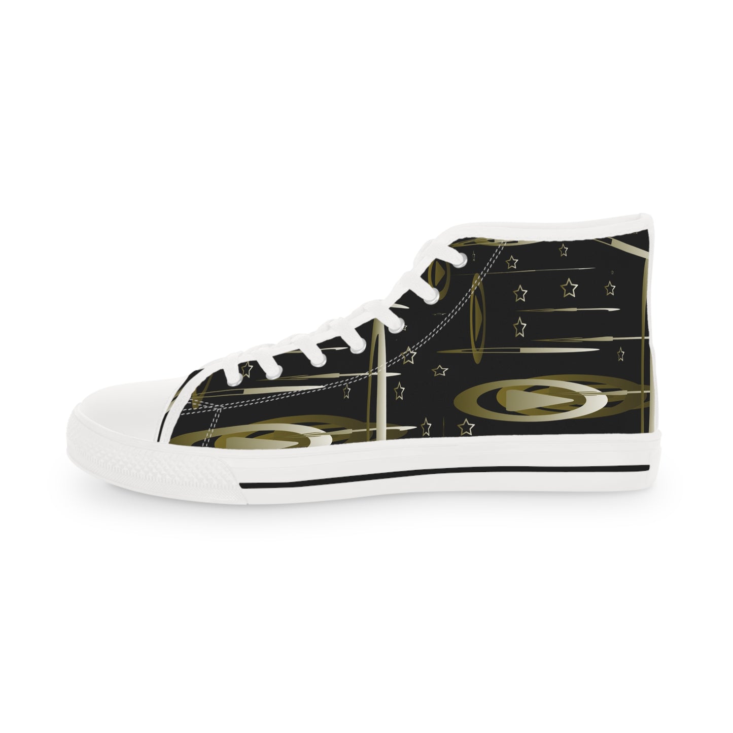 Gold Stars Men's High Top Sneakers