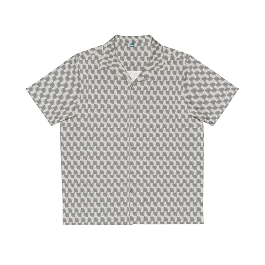 Silver Squares Men's Hawaiian Shirt