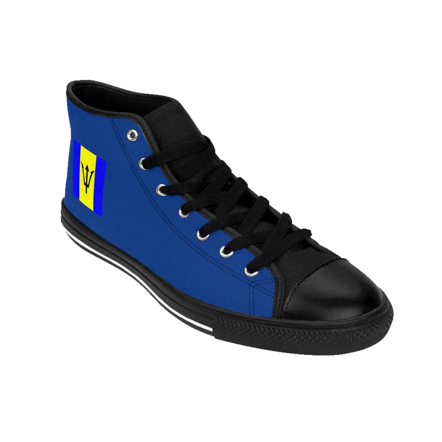 Barbados On  Blue Women's Classic Sneakers