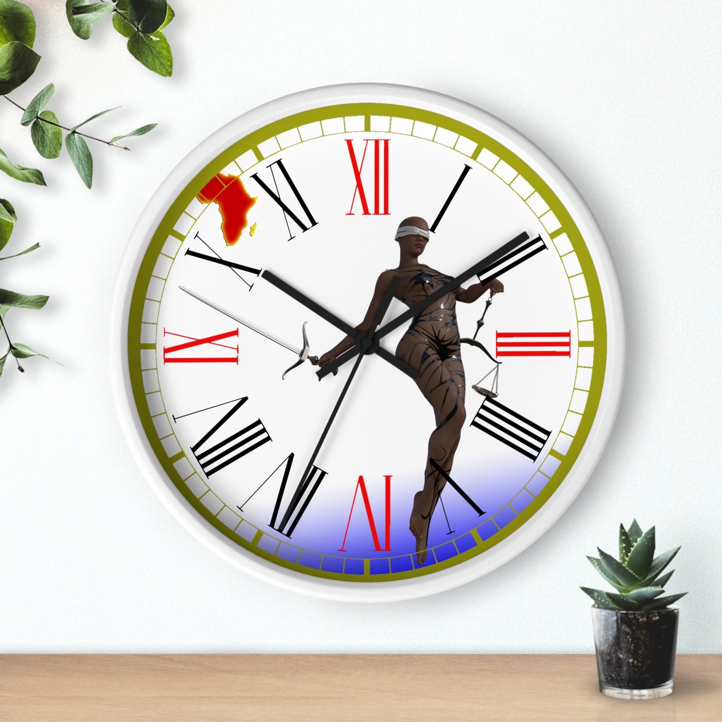 Lady Justice Wall clock