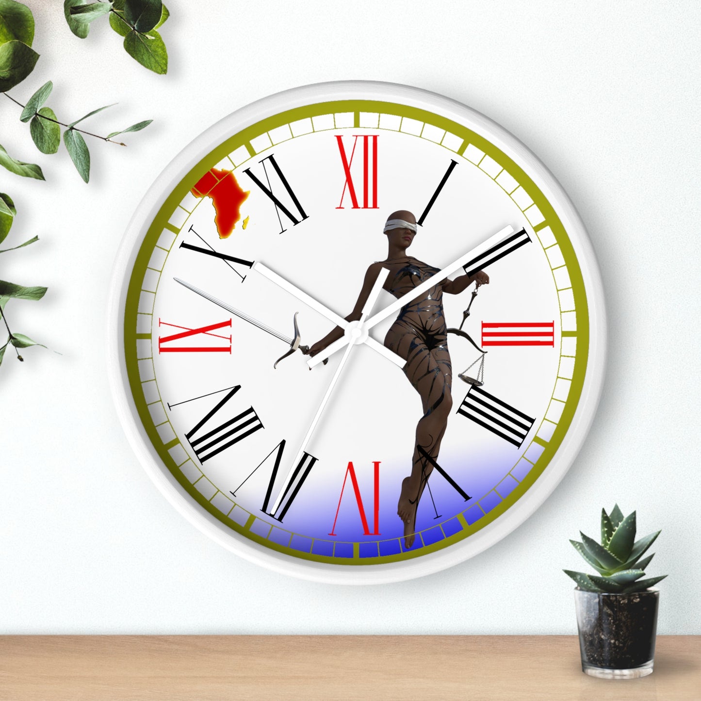 Lady Justice Wall clock