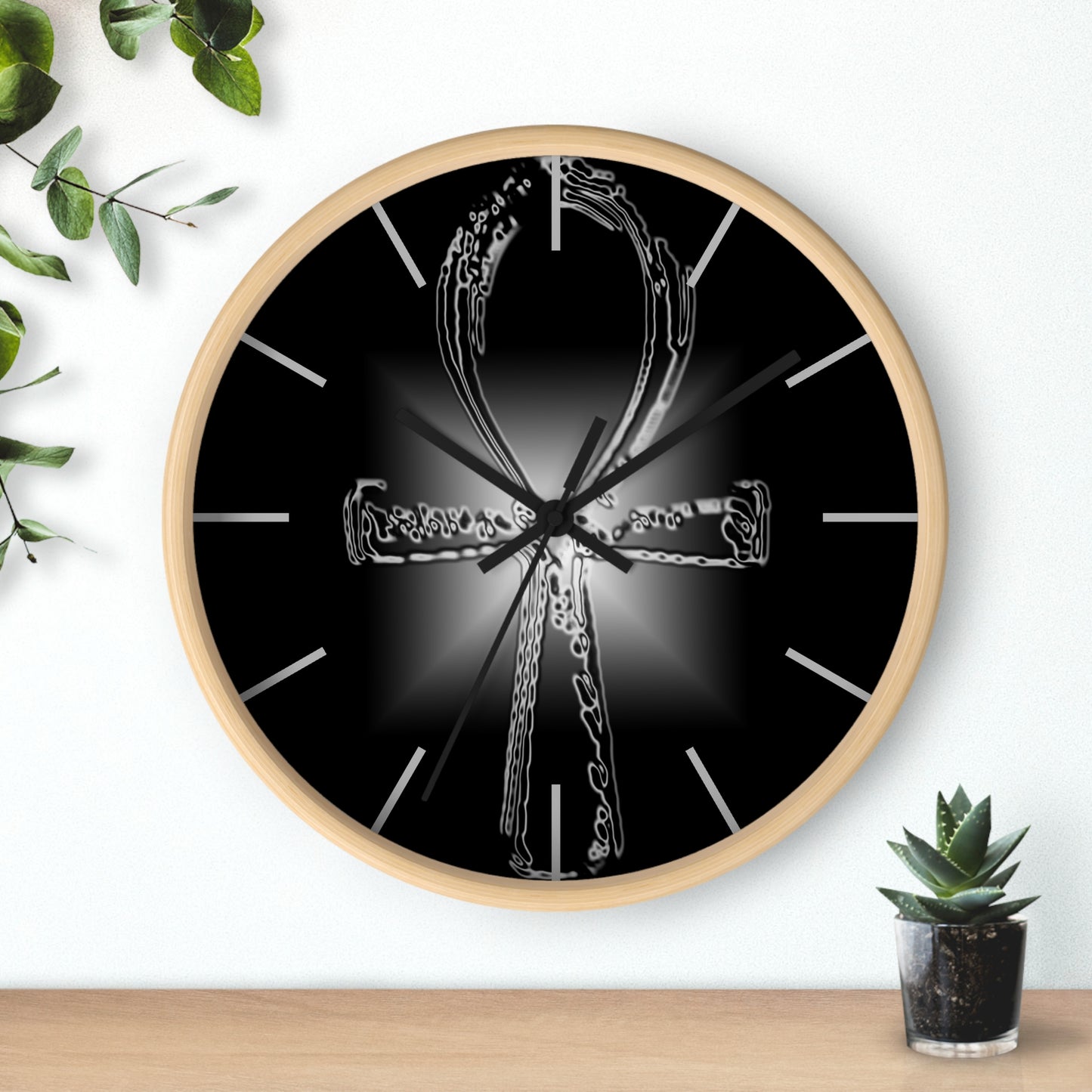 Glass Ankh Wall clock