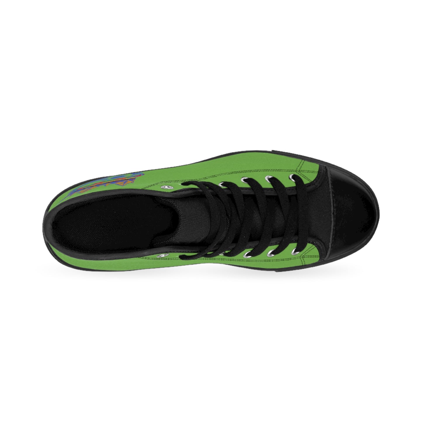 Queen SKULL On Green  Women's Classic Sneakers