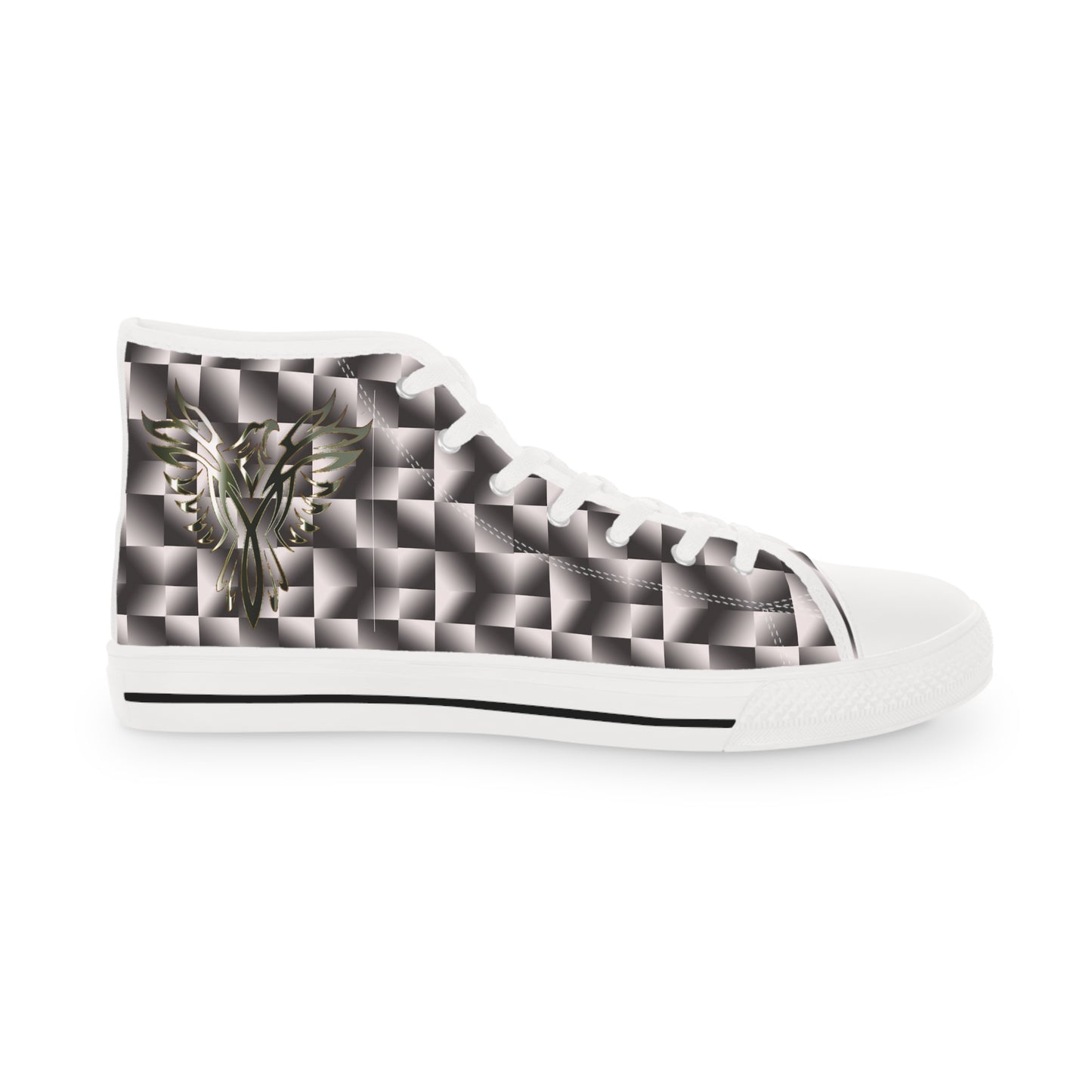 Silver Phoenix Men's High Top Sneakers