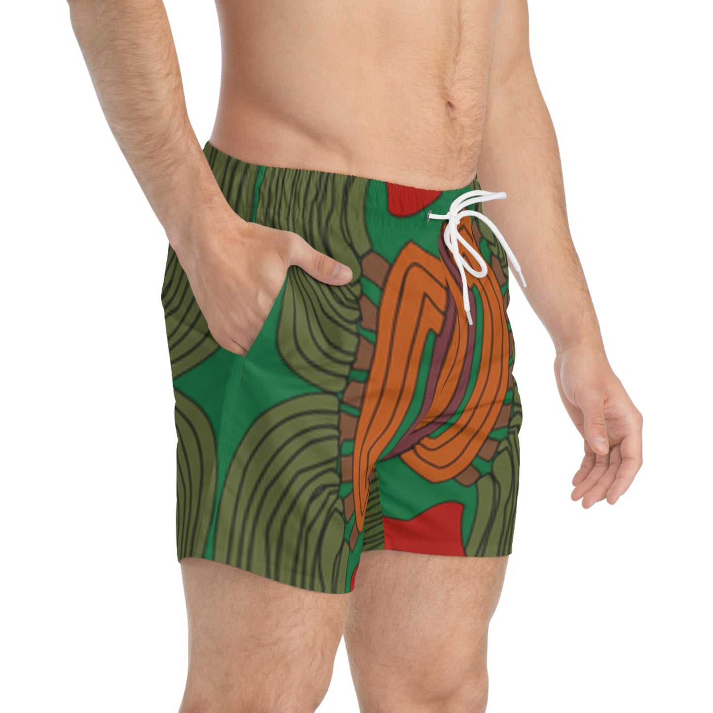 War Drum Swim Trunks (AOP)