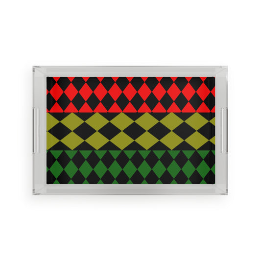 Pan African Flag Acrylic Serving Tray