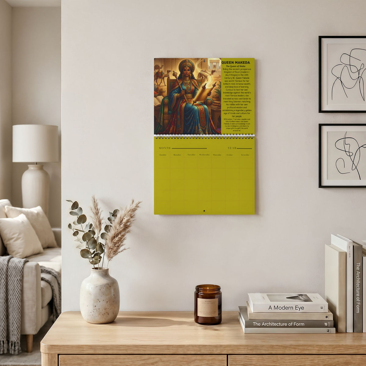 African Queens Wall Calendar — Undated Black Children's History & Culture Calendar