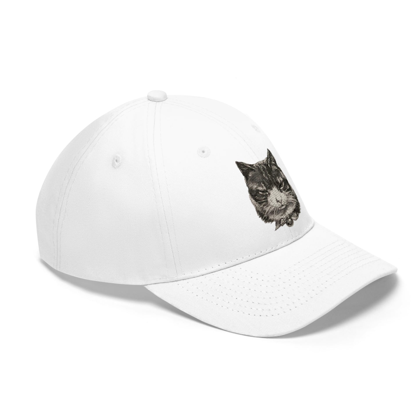 Large Cat Head  Unisex Twill Hat