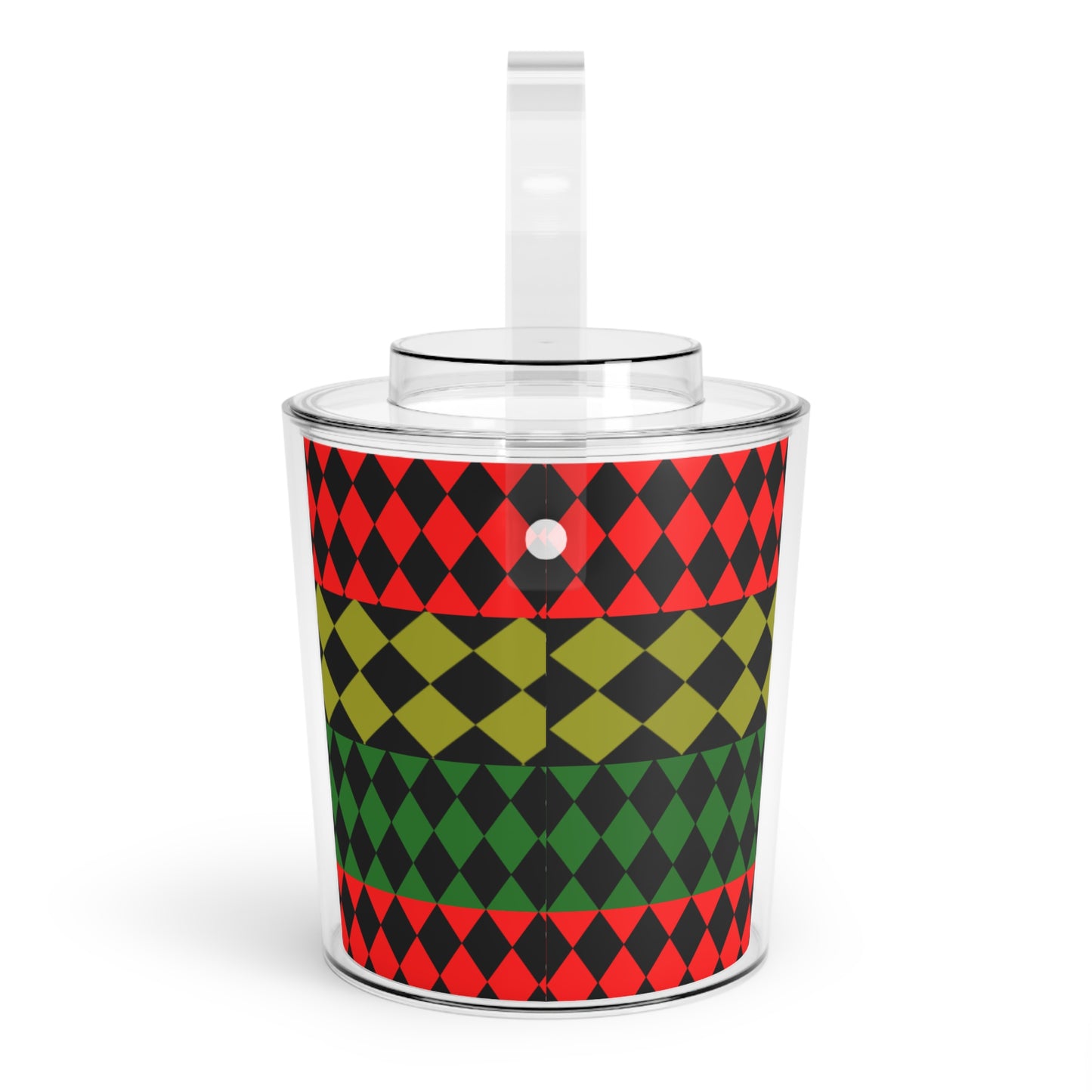 Pan African Flag  Ice Bucket with Tongs