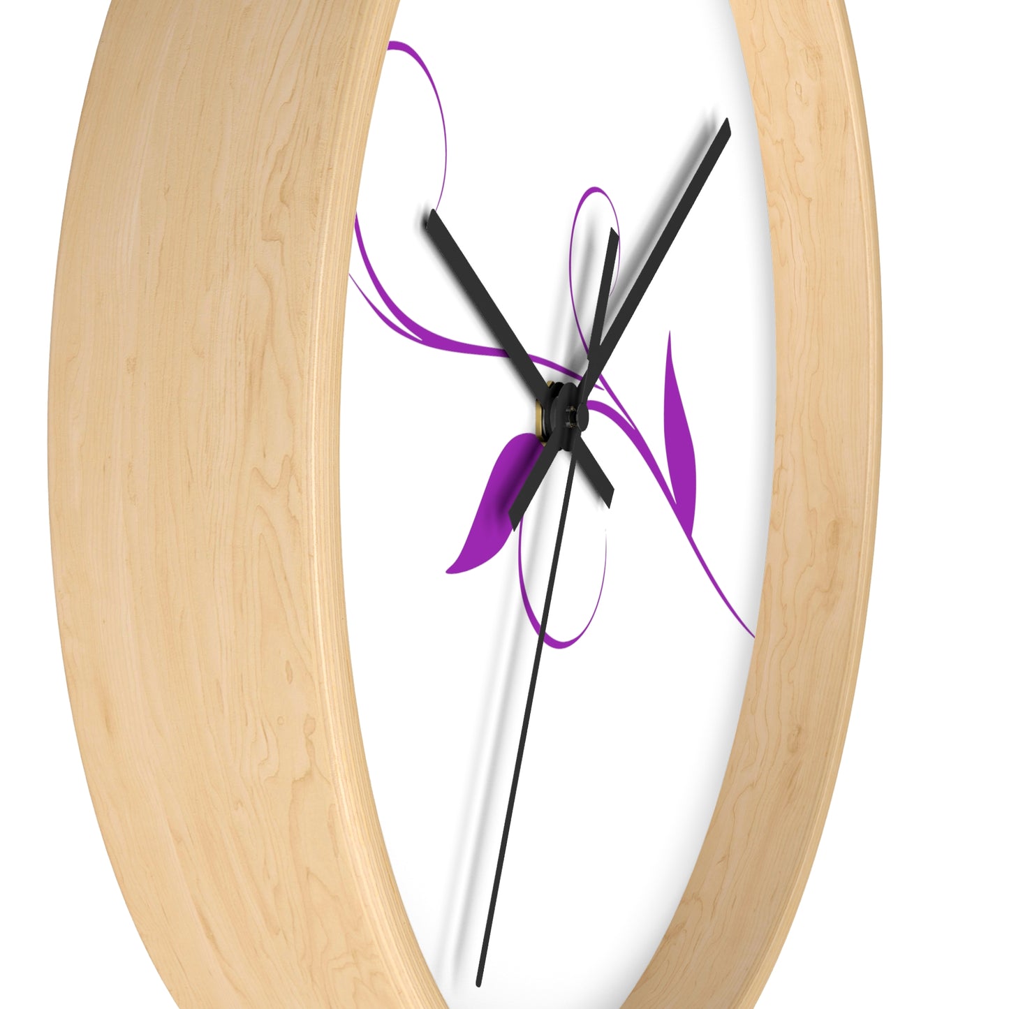 Violet  Leaf Wall clock