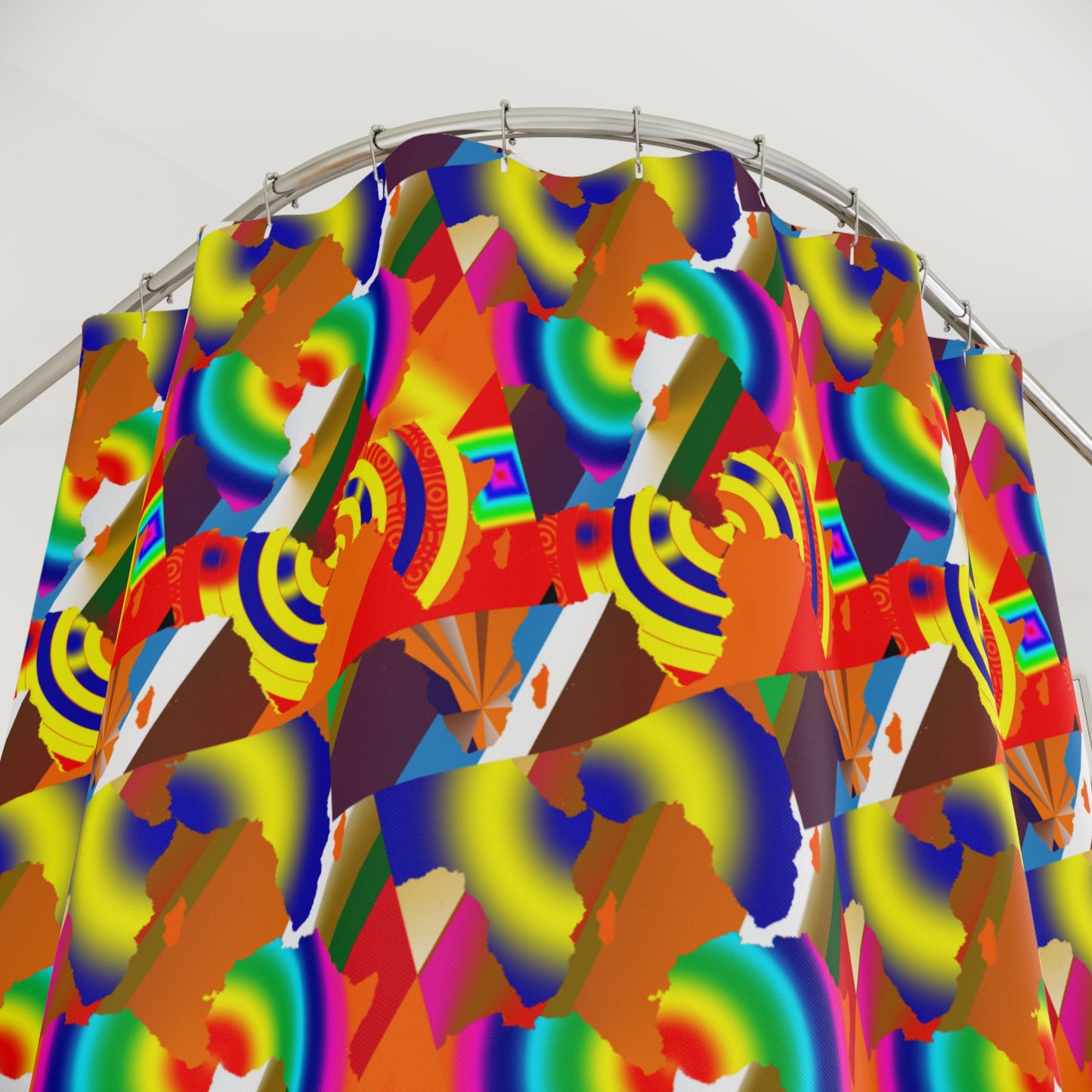 9 Africa's Collog Polyester Shower Curtain