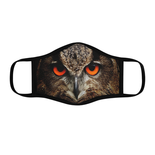 Owl Face Fitted Polyester Face Mask