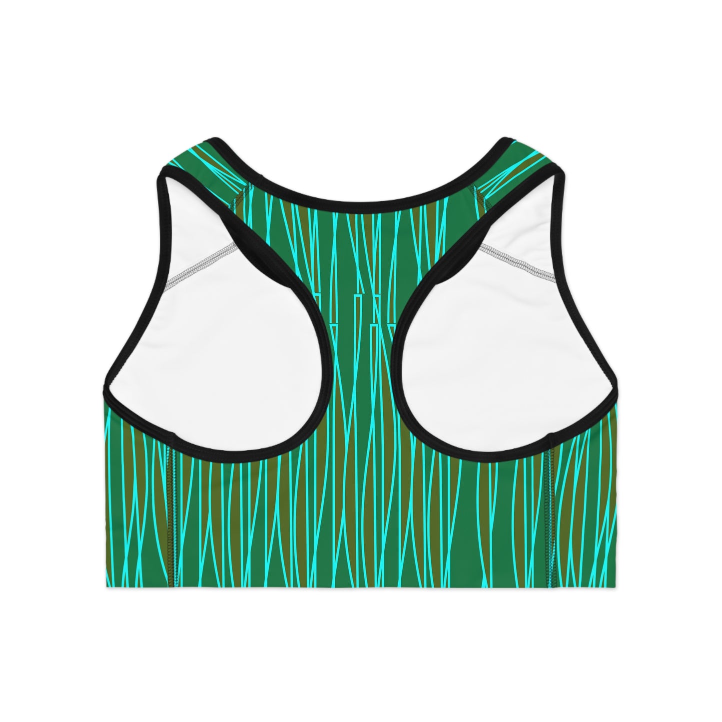 Light Ribbons  ( Green )  Sports Bra (AOP)