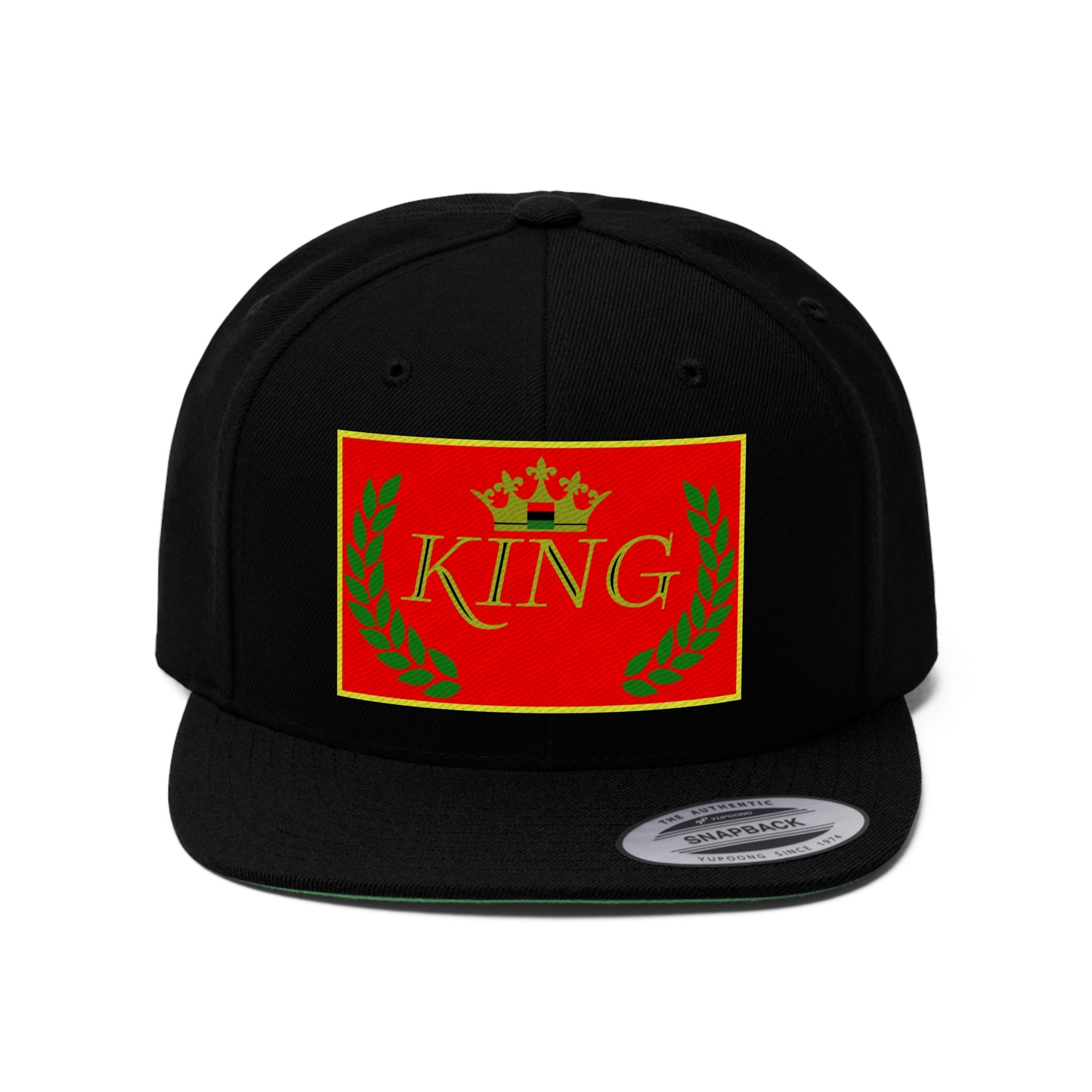 KING  (EMBROIDERED)  Unisex Flat Bill Hat