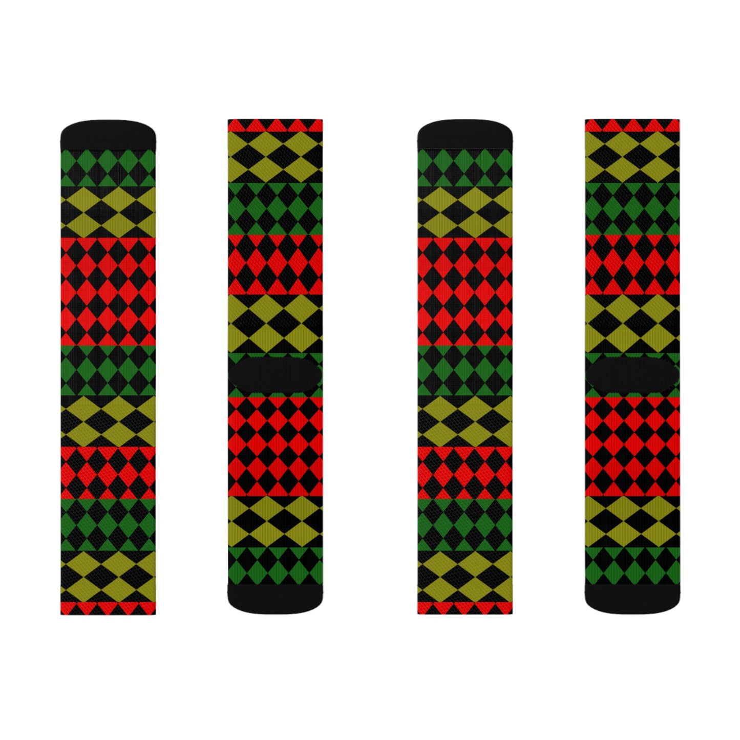 Pan African Flag [Optical] Tubed Socks