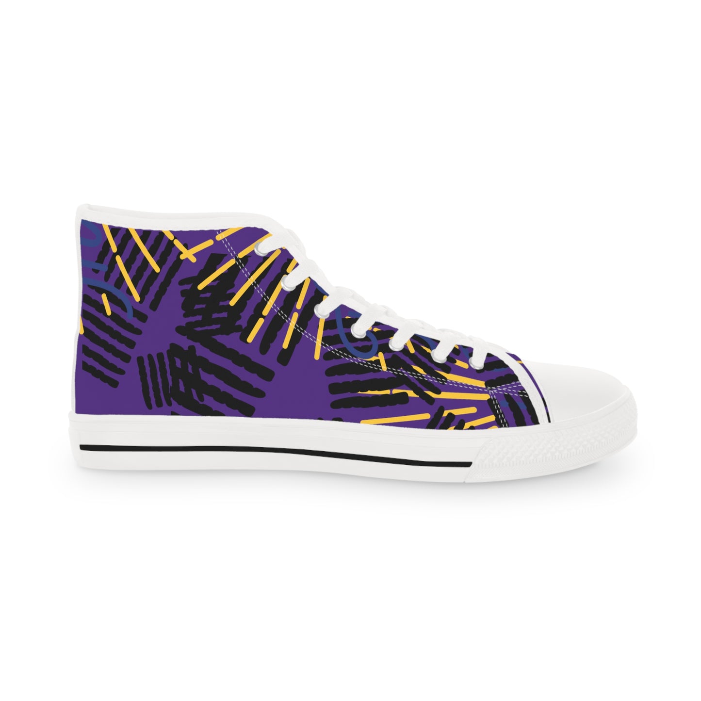 Yellow Sparks Men's High Top Sneakers