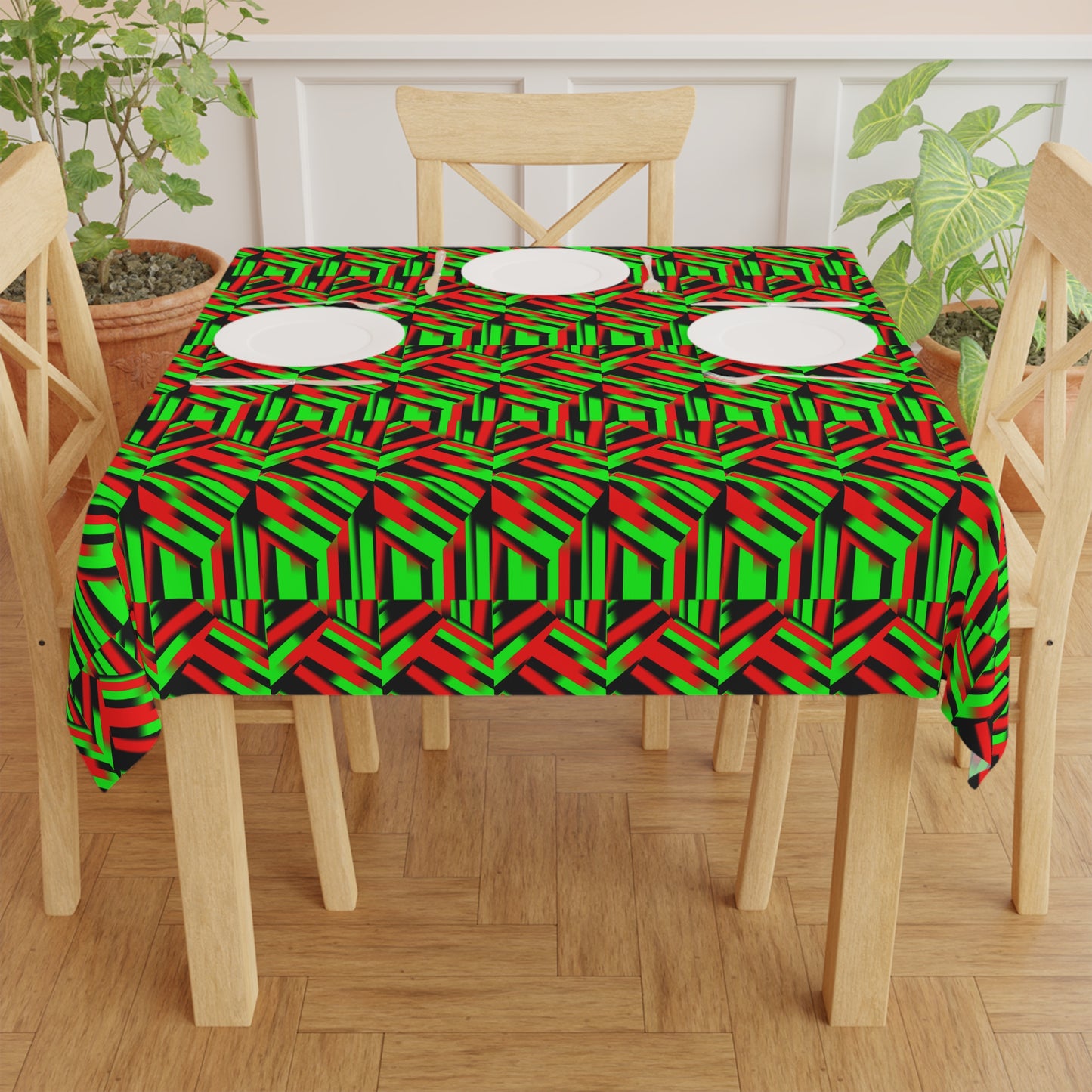 Afro Strips Tablecloth