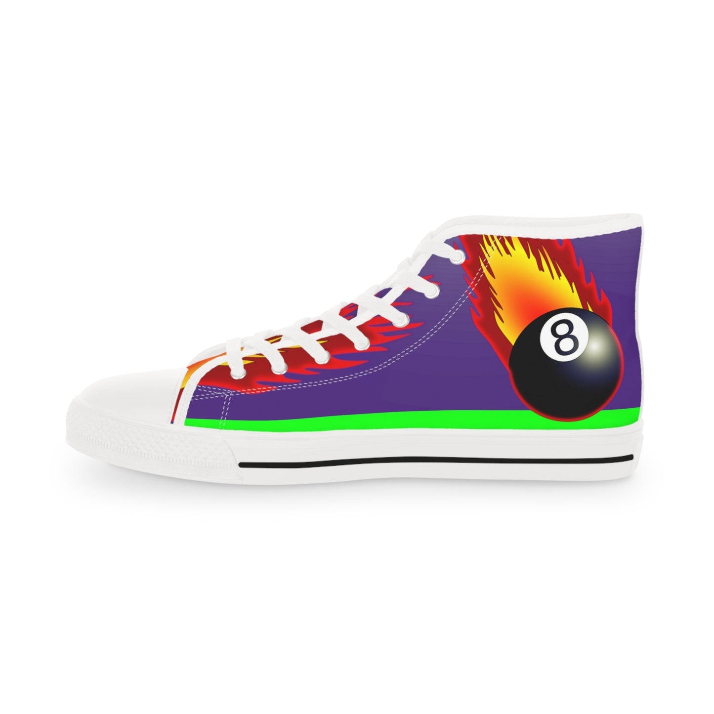 8 Ball Fire Men's High Top Sneakers