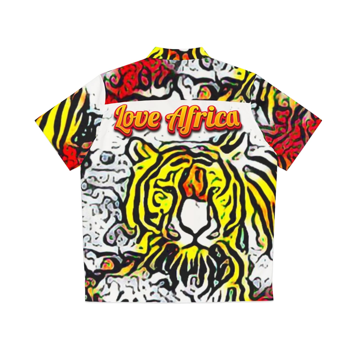 Tiger I love Africa  Men's Hawaiian Shirt