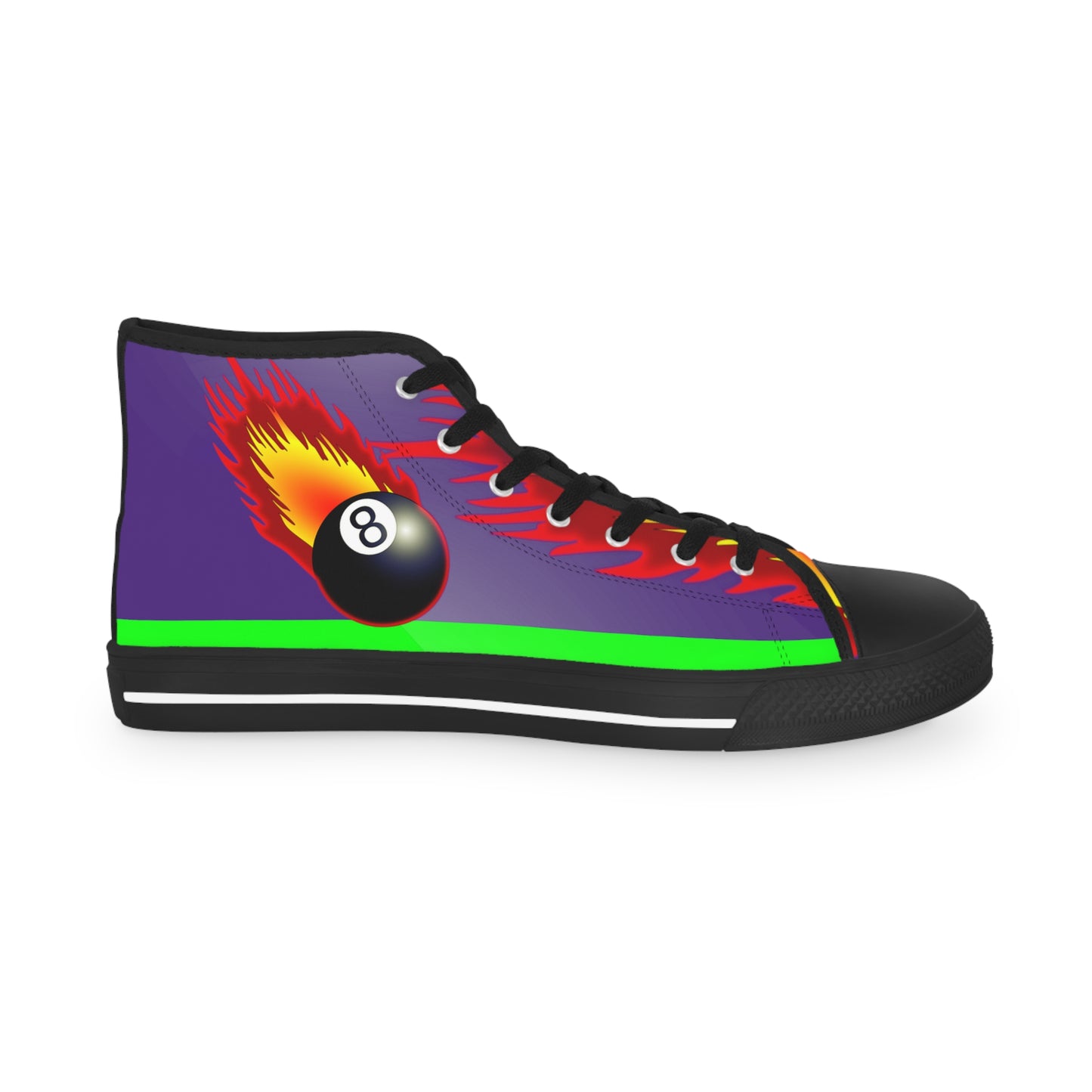 8 Ball Fire Men's High Top Sneakers