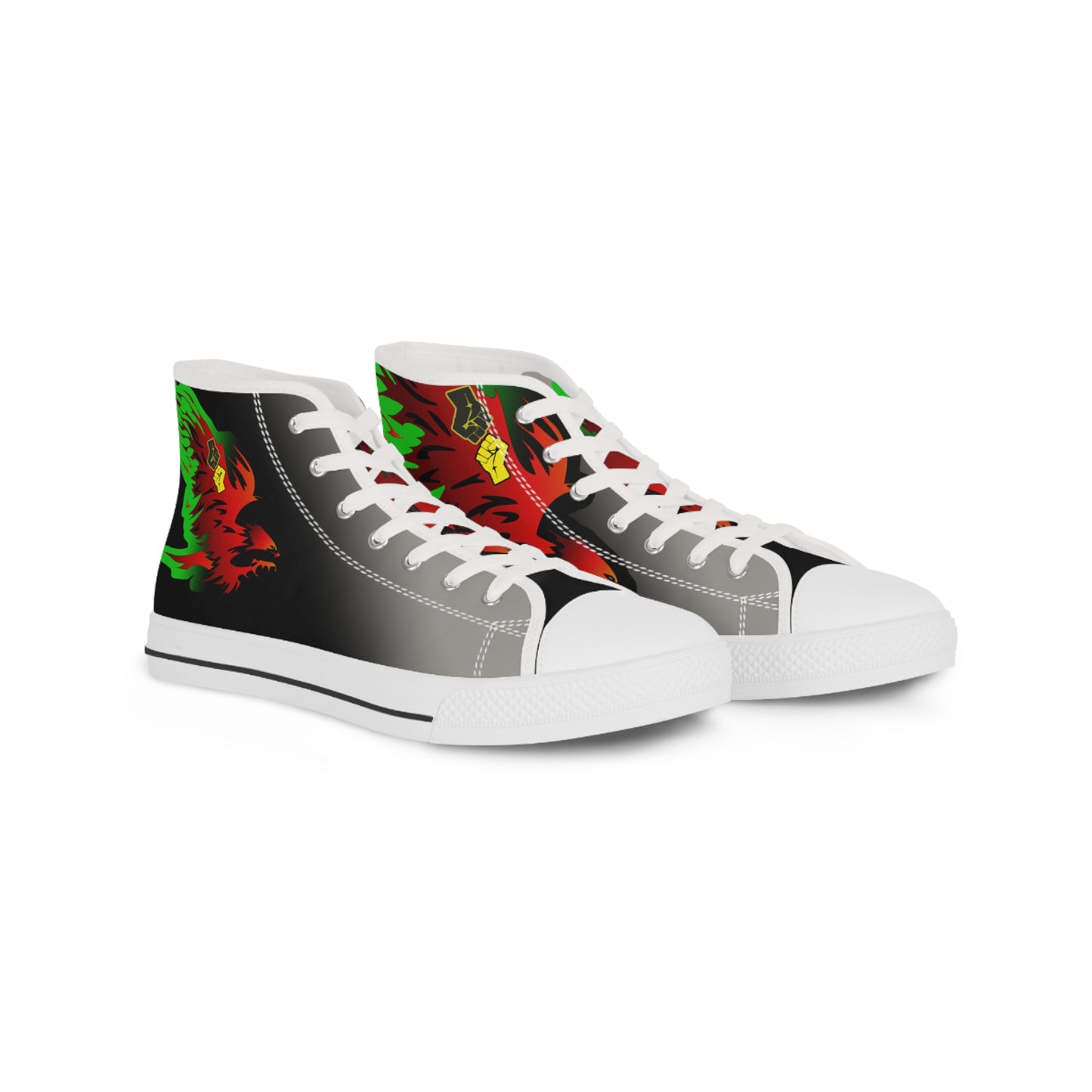 Afro Fire Bird  Men's High Top Sneakers