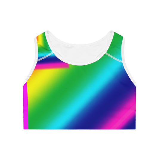 Rainbow Point  Sports Bra (AOP)