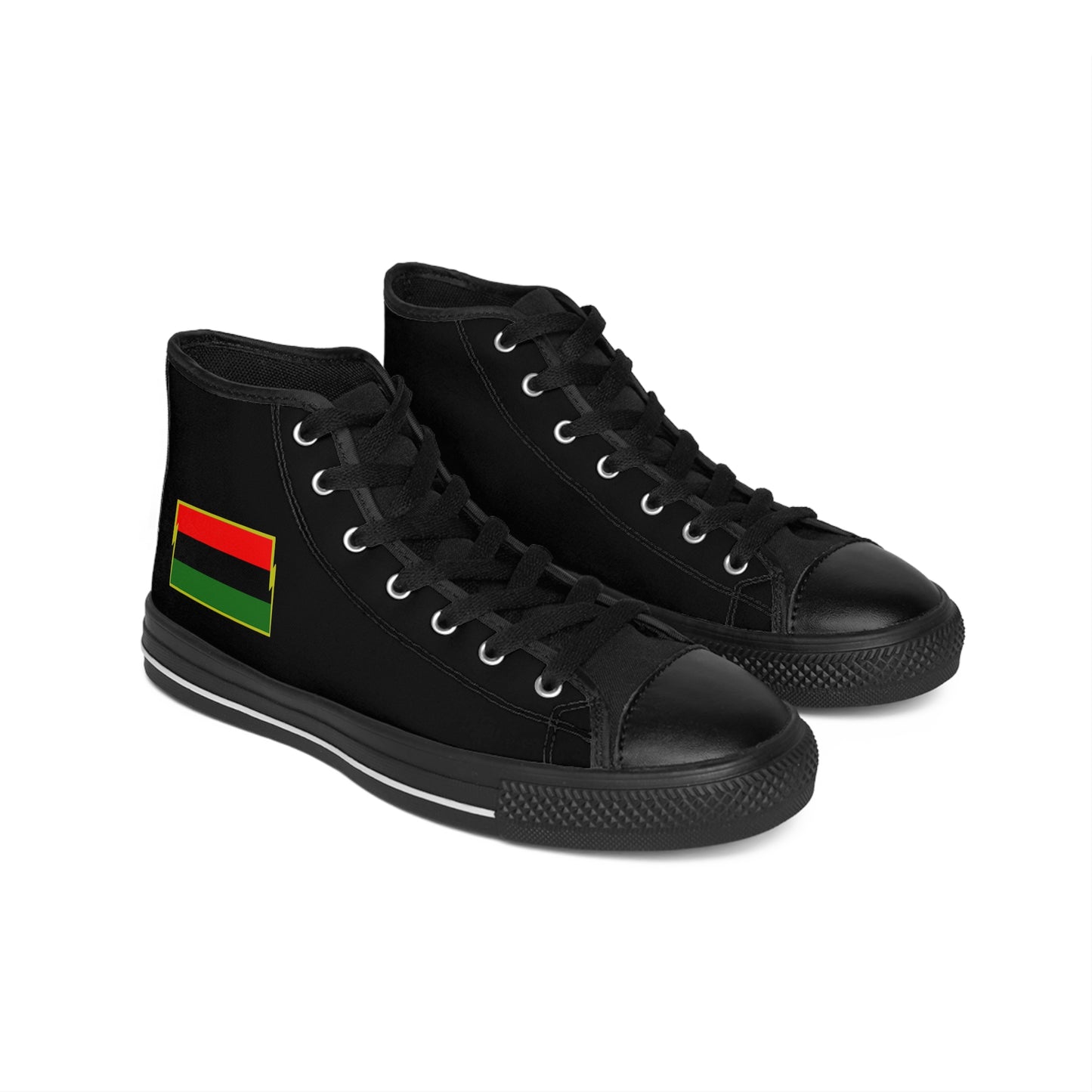 African Diaspora flag On Black Women's Classic Sneakers