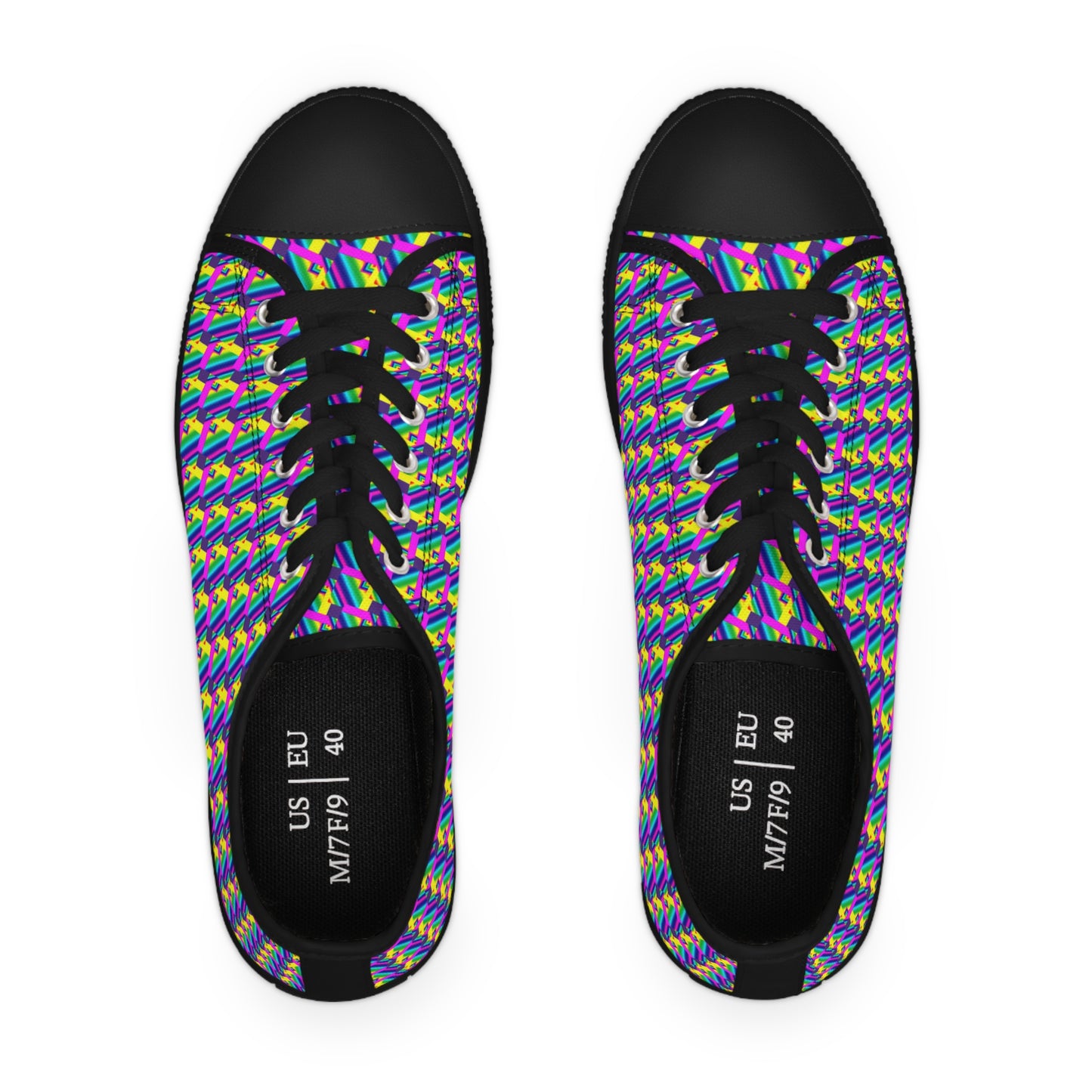 Rainbow Collage       Women's Low Top Sneakers