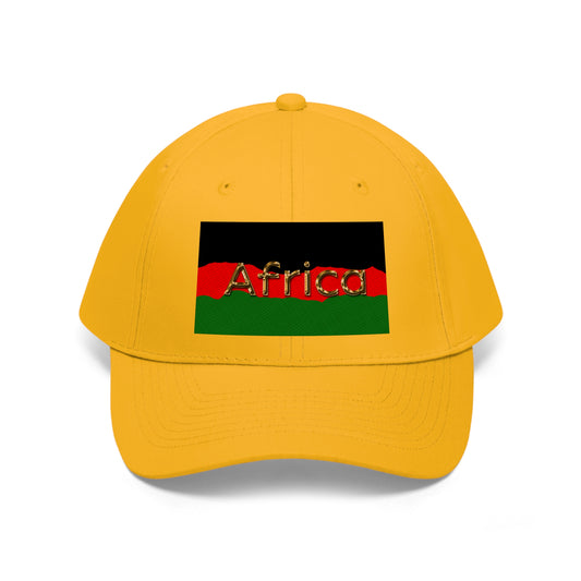 Golden AFRICA  (EMBROIDERED )   Unisex Twill Hat