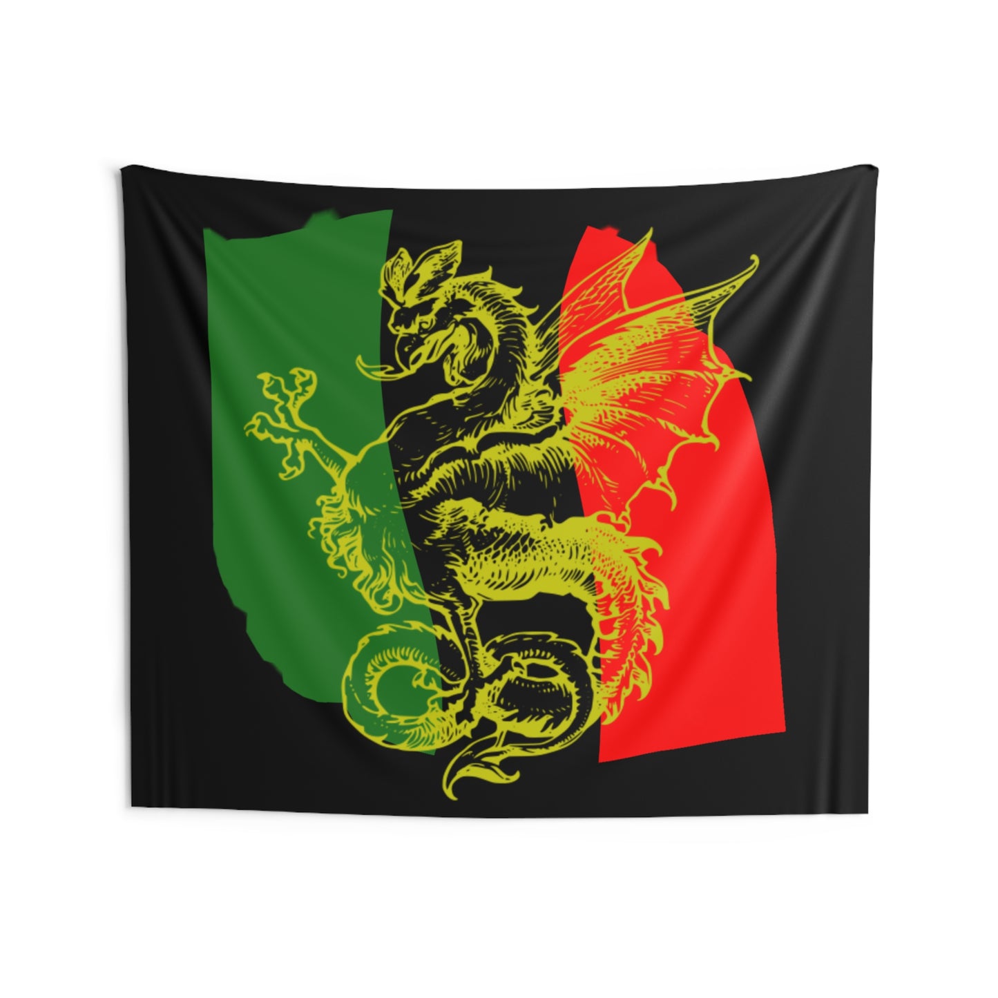 Pan African Flag Griffith        Wall Tapestry