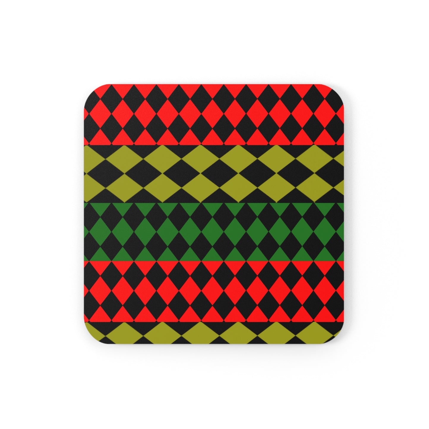 Pan African Flag  Corkwood Coaster Set