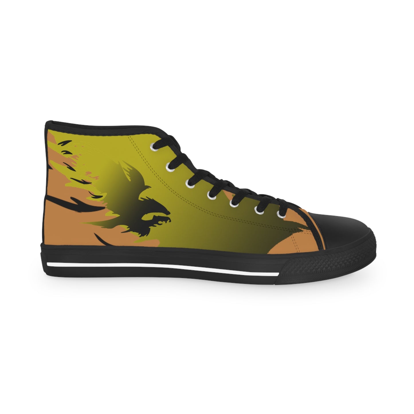 Golden Black Raptor   Men's High Top Sneakers