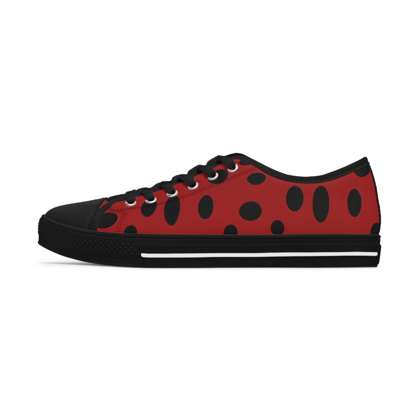 Ladybug (Black Spots on Red )     Women's Low Top Sneakers