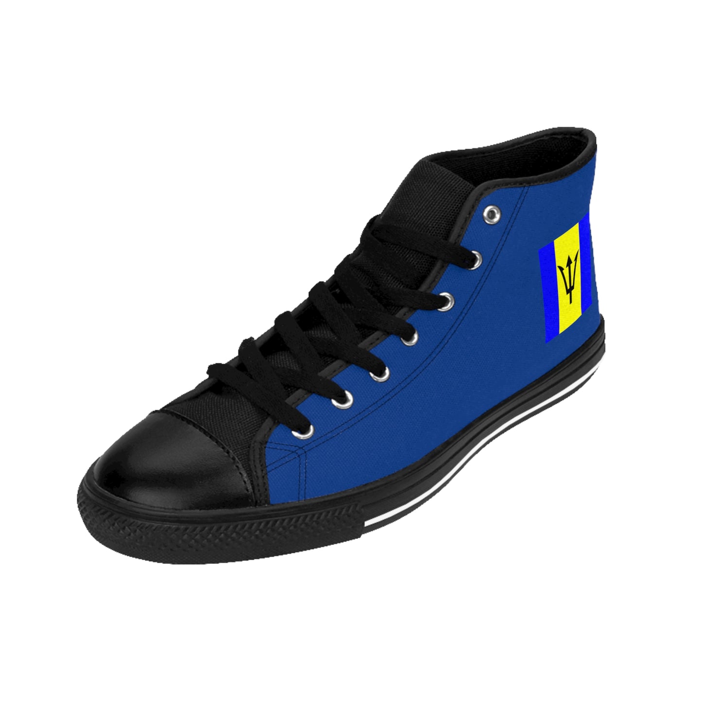 Barbados On  Blue Women's Classic Sneakers