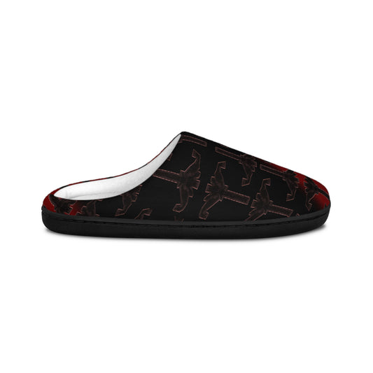 Red and Black Back Men's Indoor Slippers