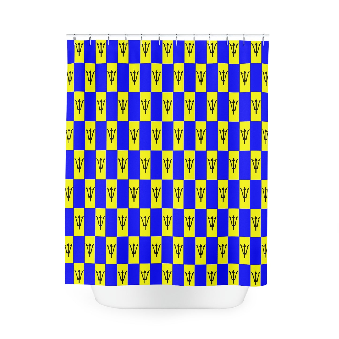 Barbados Flag Polyester Shower Curtain