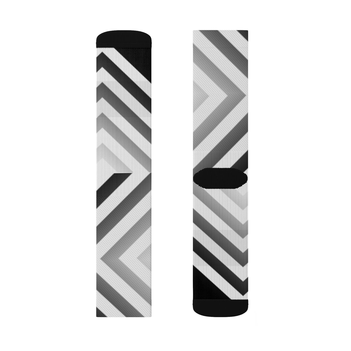 B & W Arrow Down       Sublimation Socks