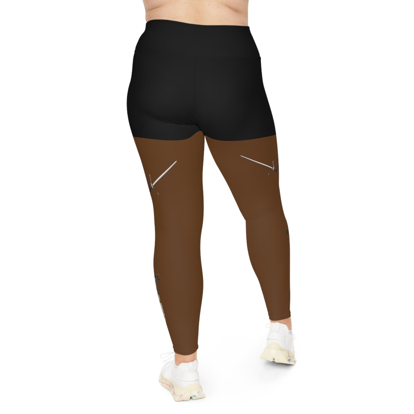 Themis-Lady Justice (Brown) Plus Size Leggings